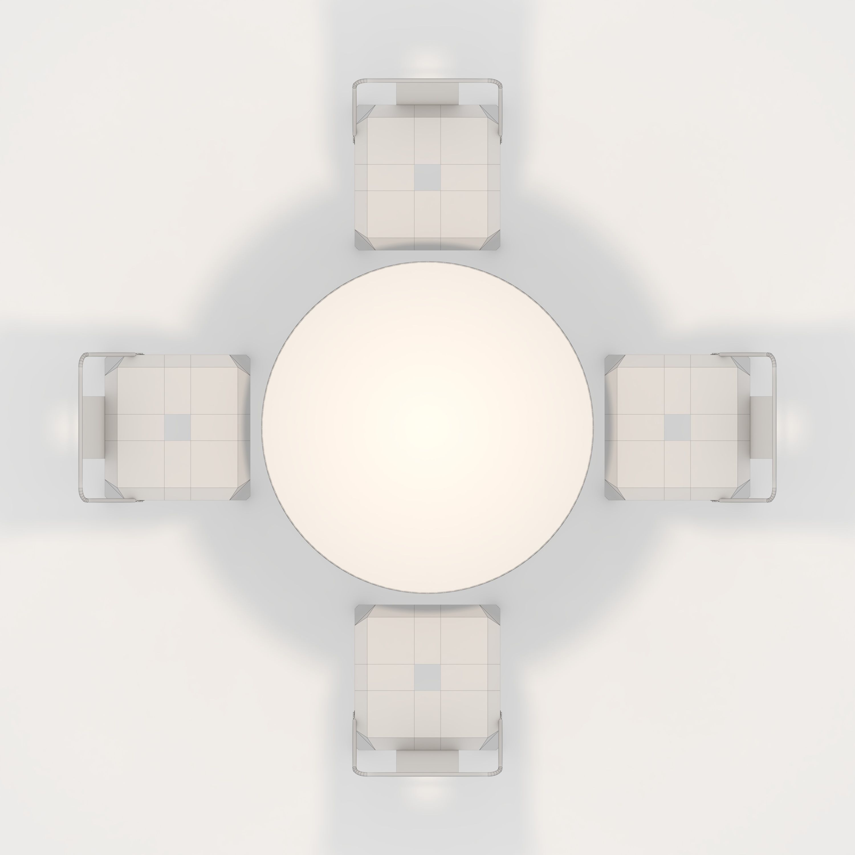 Bar Table And Chair 10 Low-poly 3D model_9