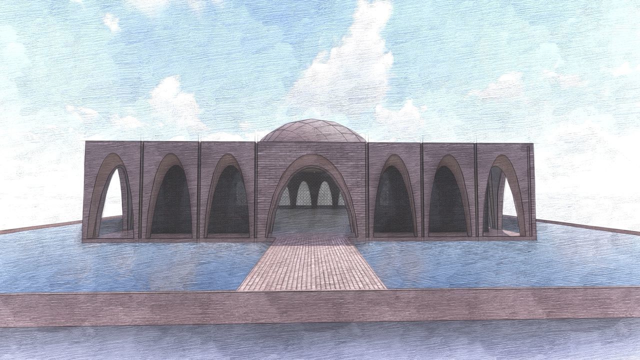 Athasenti - ancient building - arched structure 3D model_17