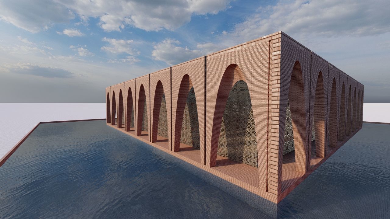 Athasenti - ancient building - arched structure 3D model_5