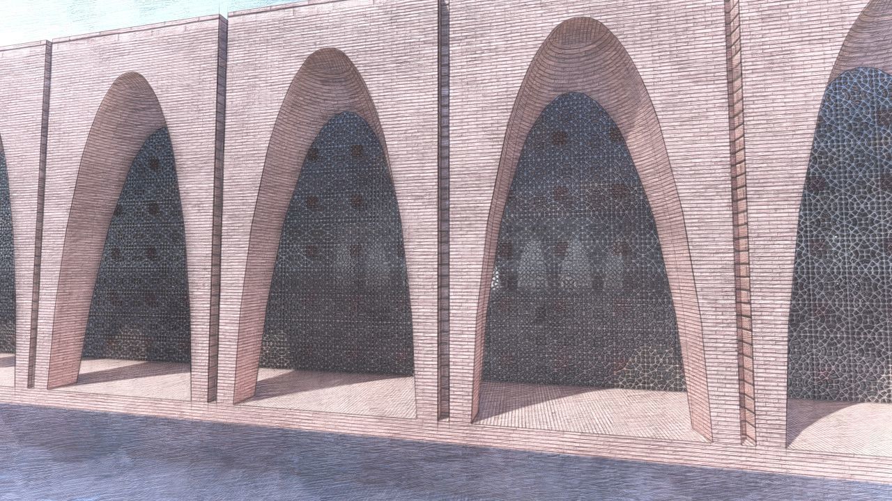 Athasenti - ancient building - arched structure 3D model_13