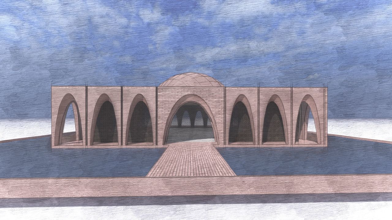 Athasenti - ancient building - arched structure 3D model_11