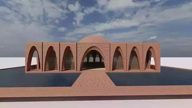 Athasenti - ancient building - arched structure 3D model
