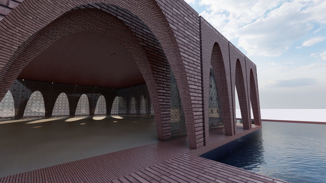 Athasenti - ancient building - arched structure 3D model_9