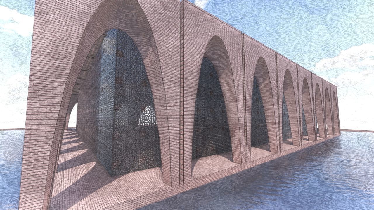 Athasenti - ancient building - arched structure 3D model_12