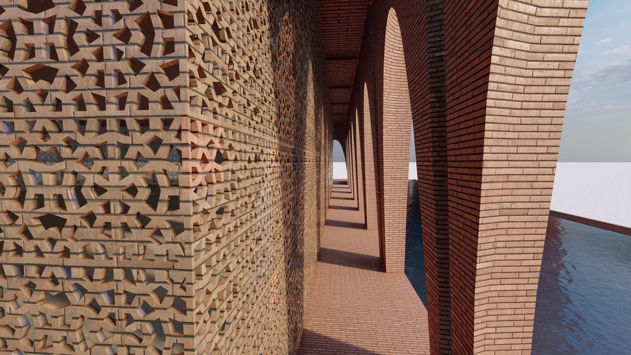 Athasenti - ancient building - arched structure 3D model_6