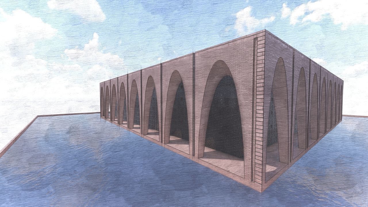 Athasenti - ancient building - arched structure 3D model_10