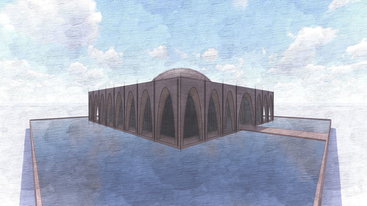 Athasenti - ancient building - arched structure 3D model_16