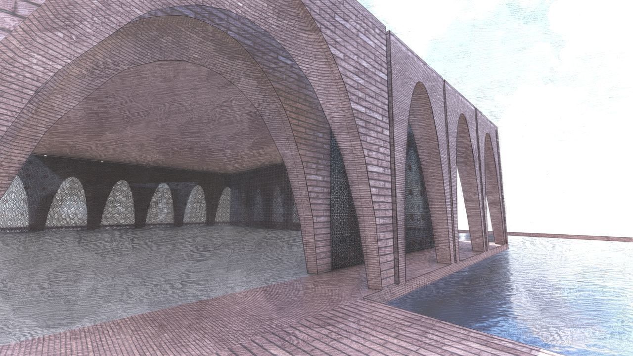 Athasenti - ancient building - arched structure 3D model_19