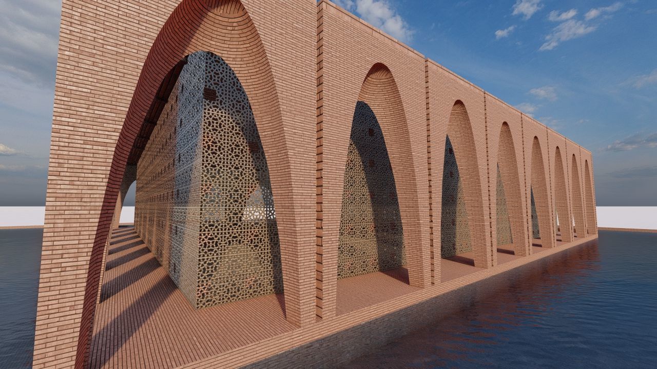 Athasenti - ancient building - arched structure 3D model_2