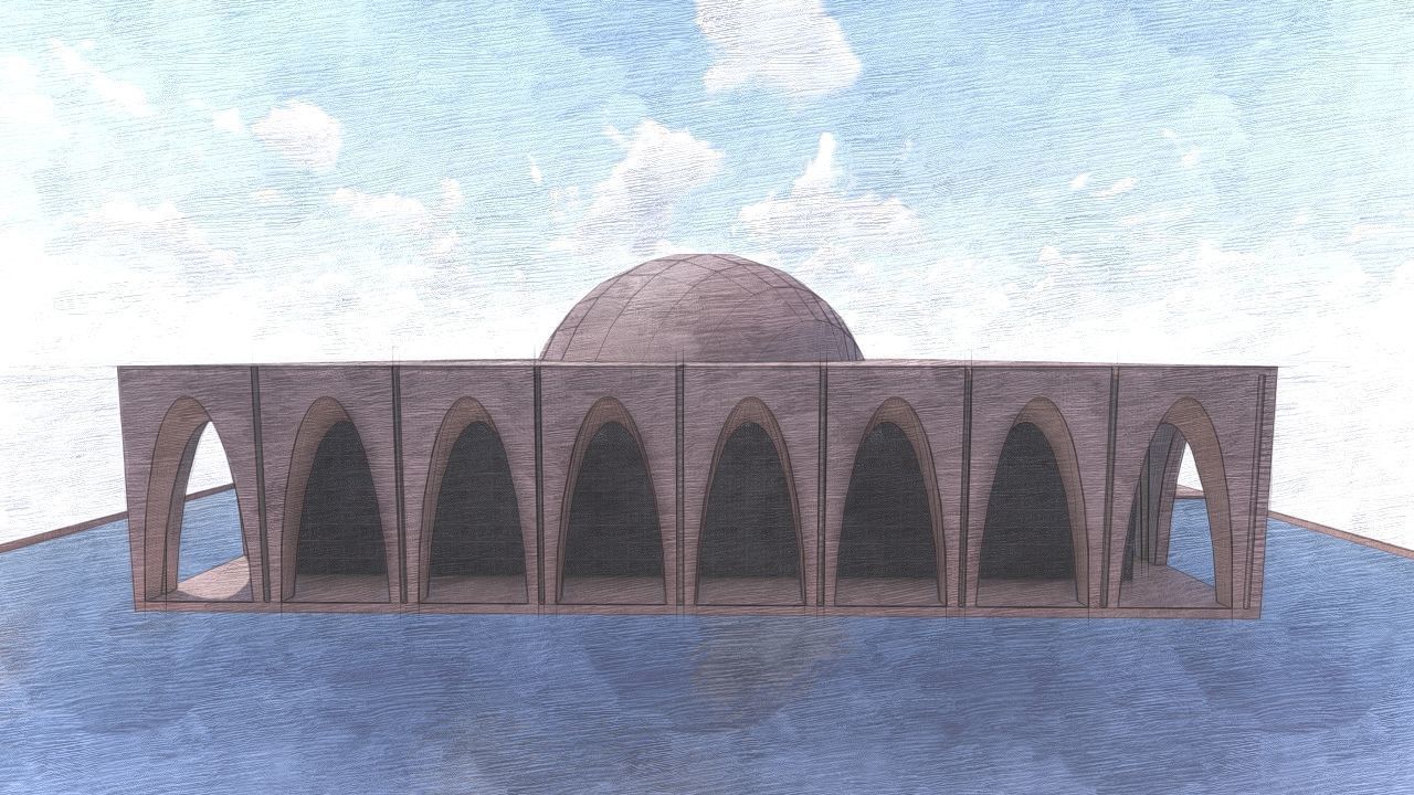 Athasenti - ancient building - arched structure 3D model_18