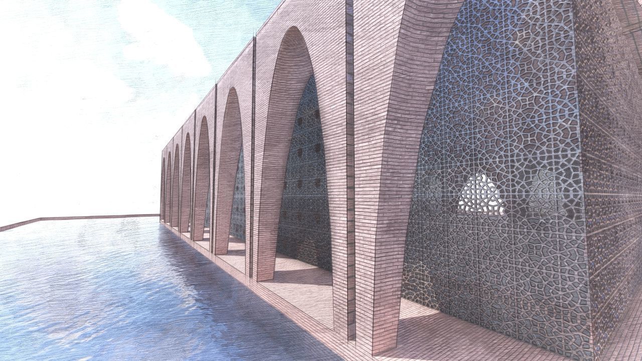 Athasenti - ancient building - arched structure 3D model_7