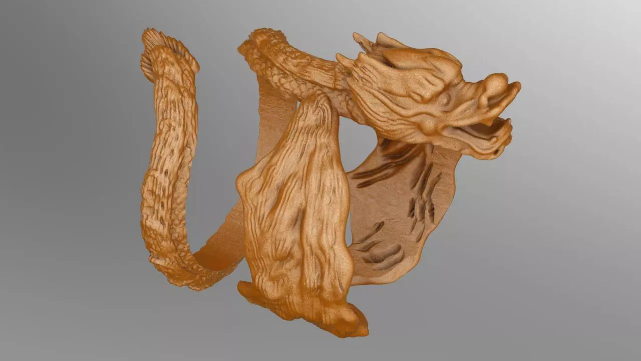 dragon twisted around the finger 3D print model_0