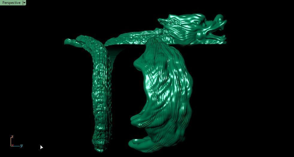 dragon twisted around the finger 3D print model_5