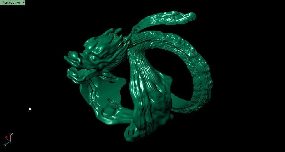 dragon twisted around the finger 3D print model_4