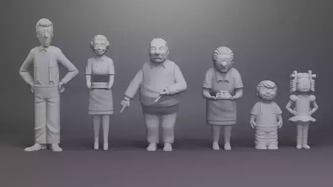 Dennis the Menace Comics characters pack 3D print model