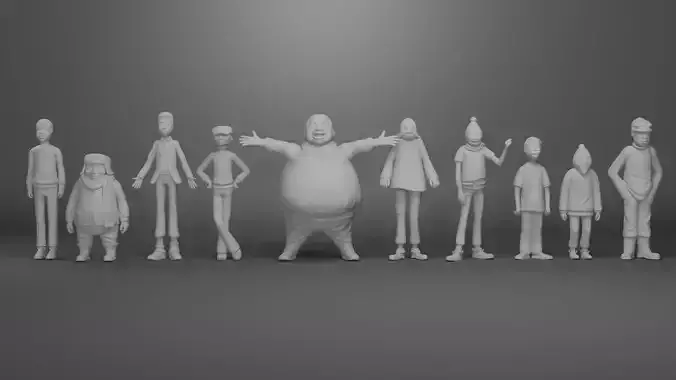 Fat Albert and the Cosby Kids huge pack 3D print model