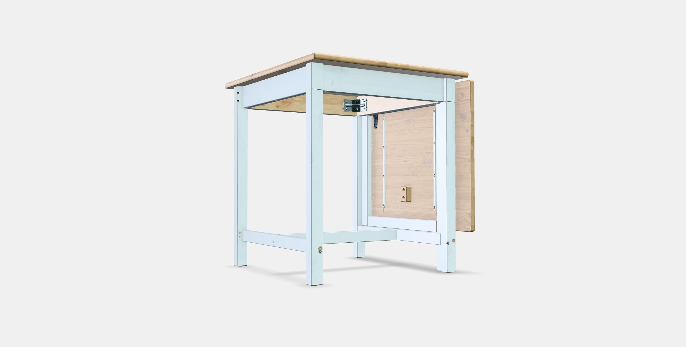 PINNTORP Gateleg table Low-poly 3D model_2