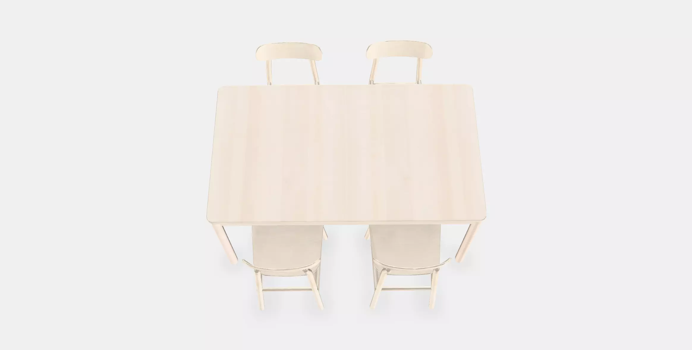 RONNINGE - RONNINGE Table and 4 chairs Low-poly 3D model