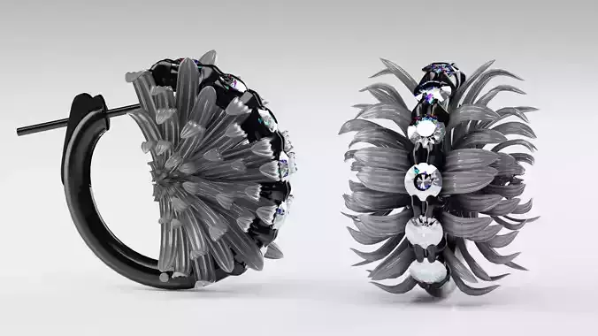 Artichoke Flower Earring Jewelry