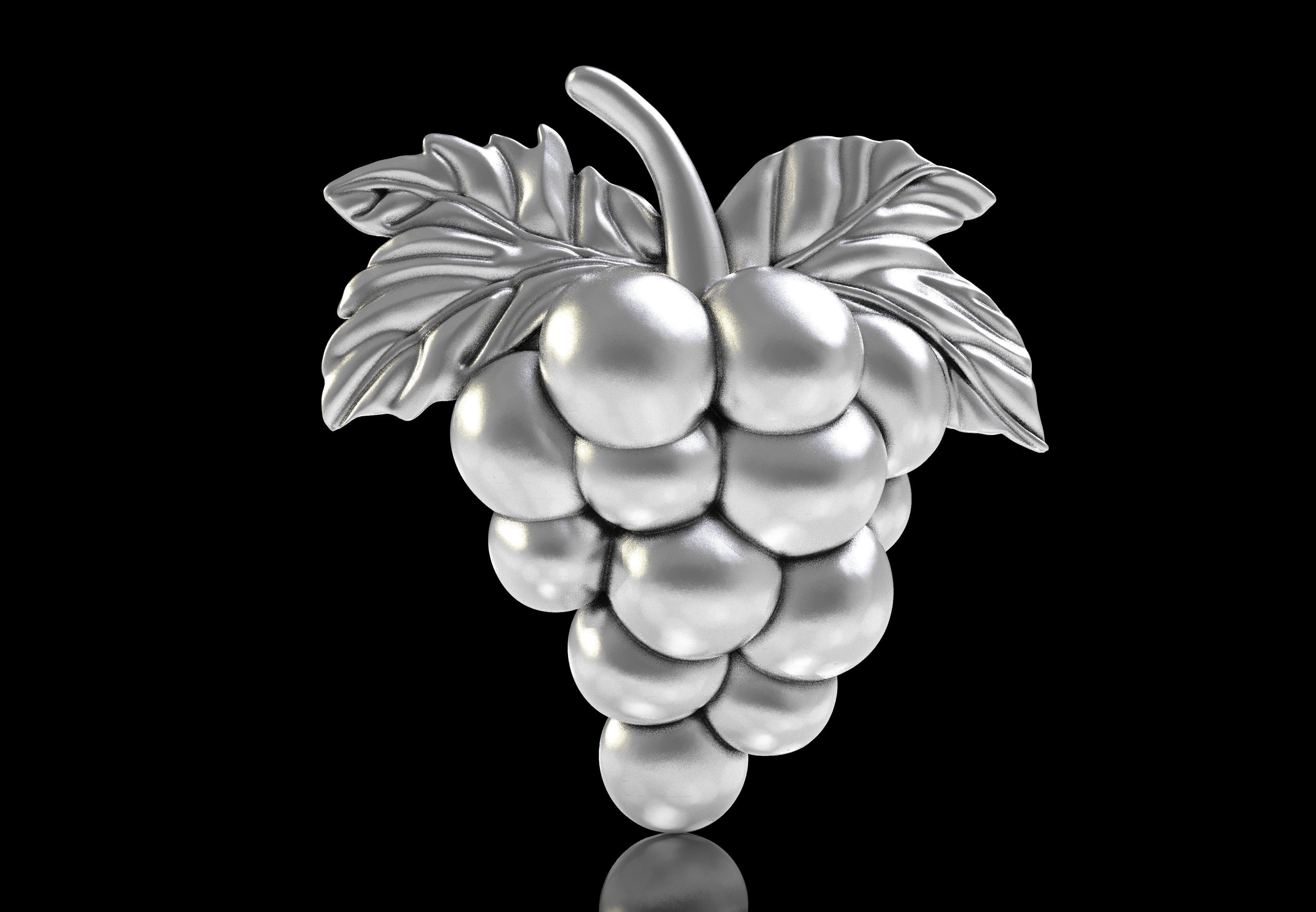 Grapes Half 3d Model 3D print model_22