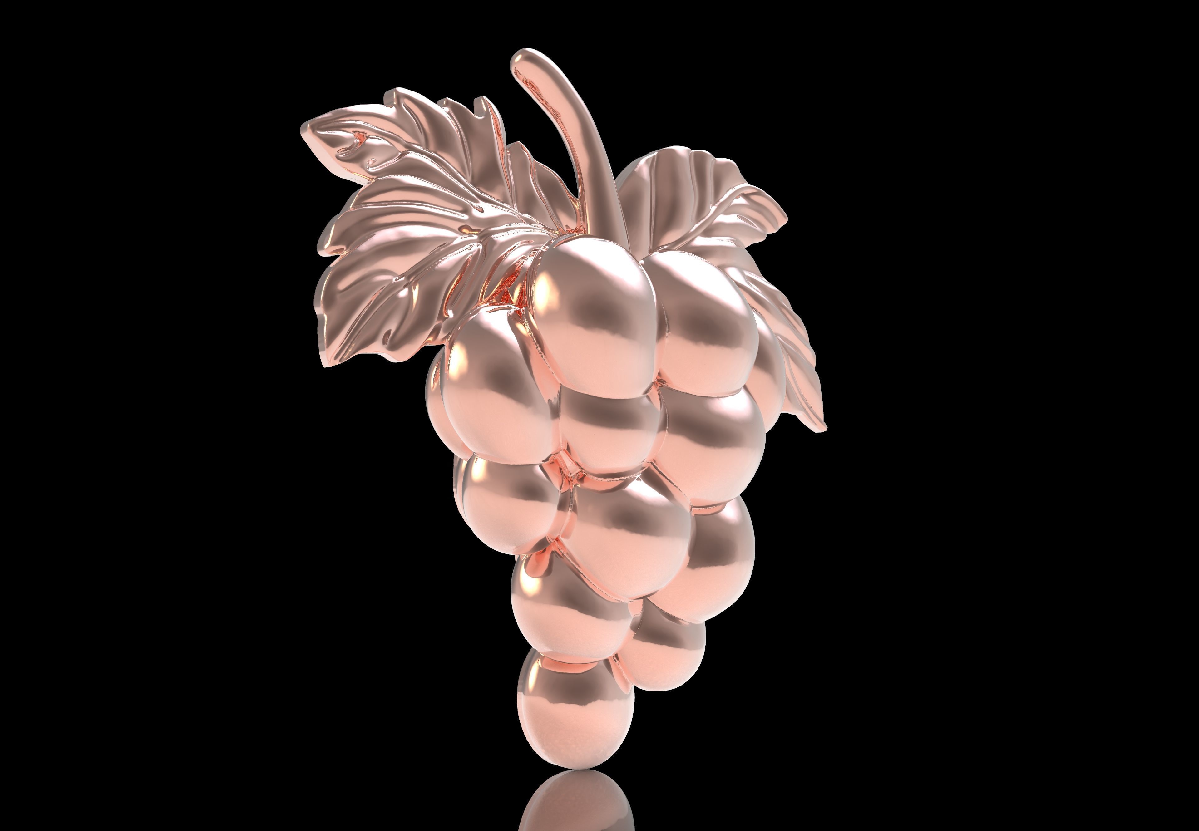 Grapes Half 3d Model 3D print model_17