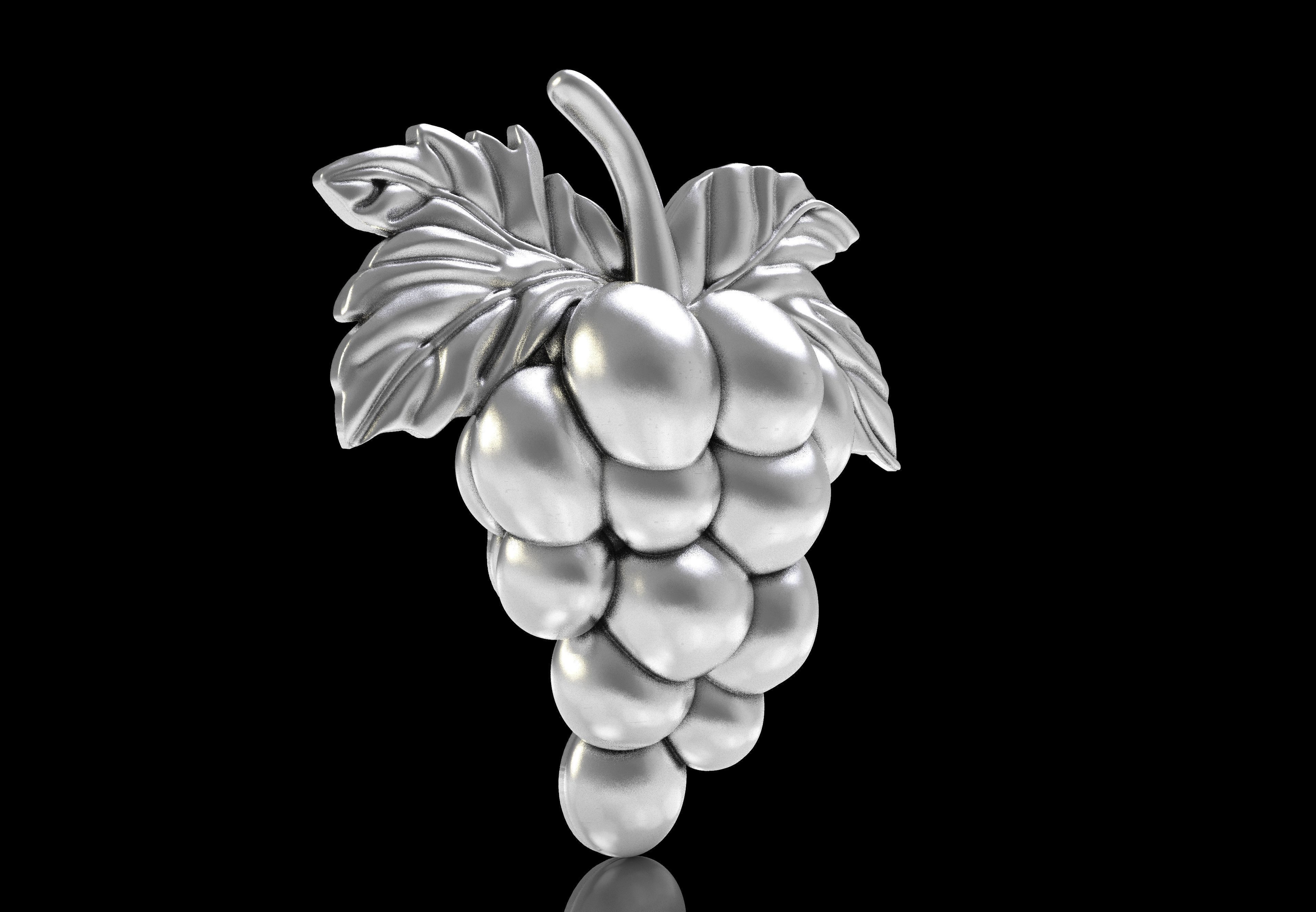 Grapes Half 3d Model 3D print model_25