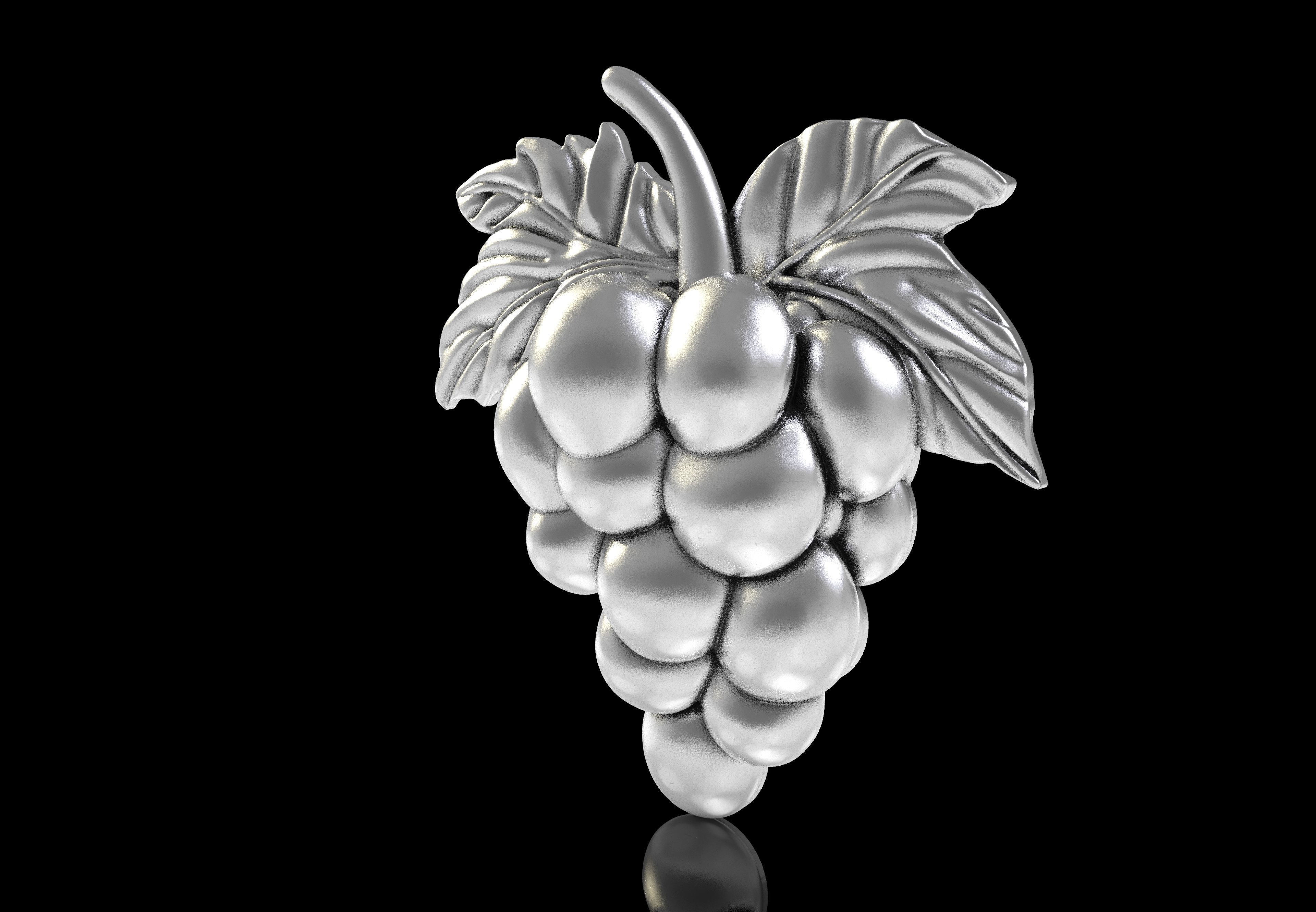 Grapes Half 3d Model 3D print model_24