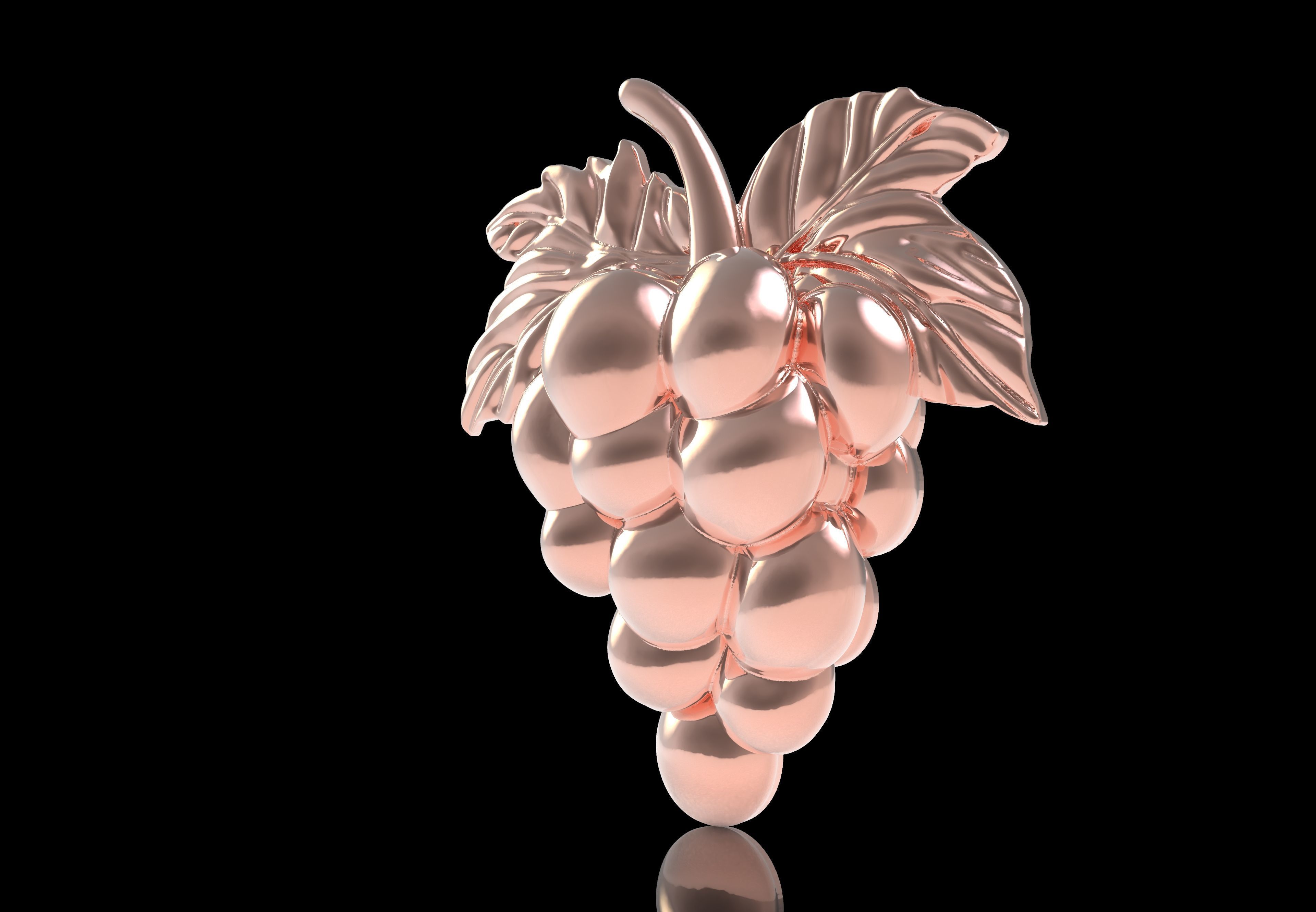 Grapes Half 3d Model 3D print model_16