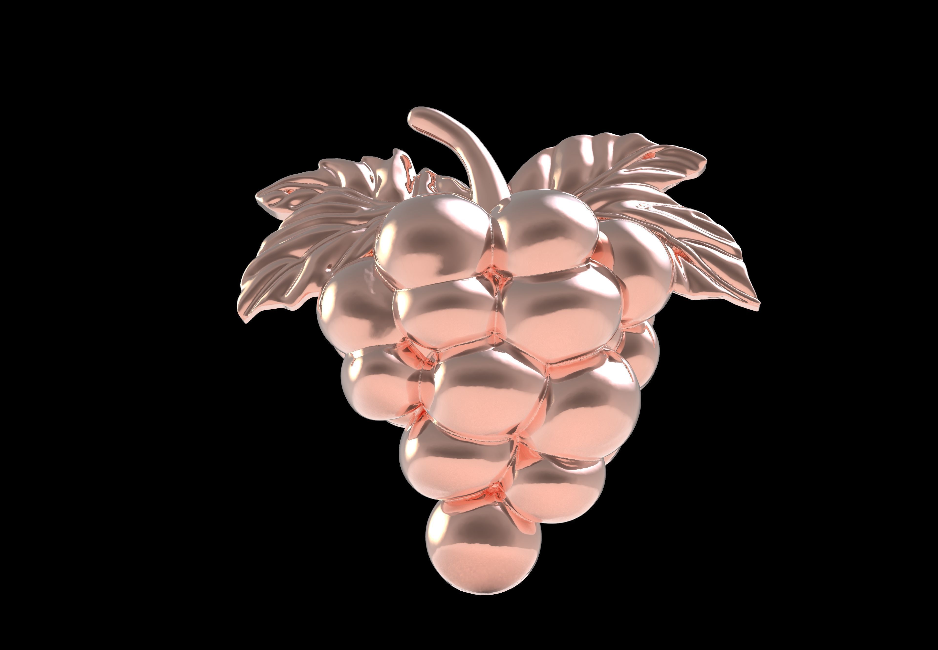 Grapes Half 3d Model 3D print model_15