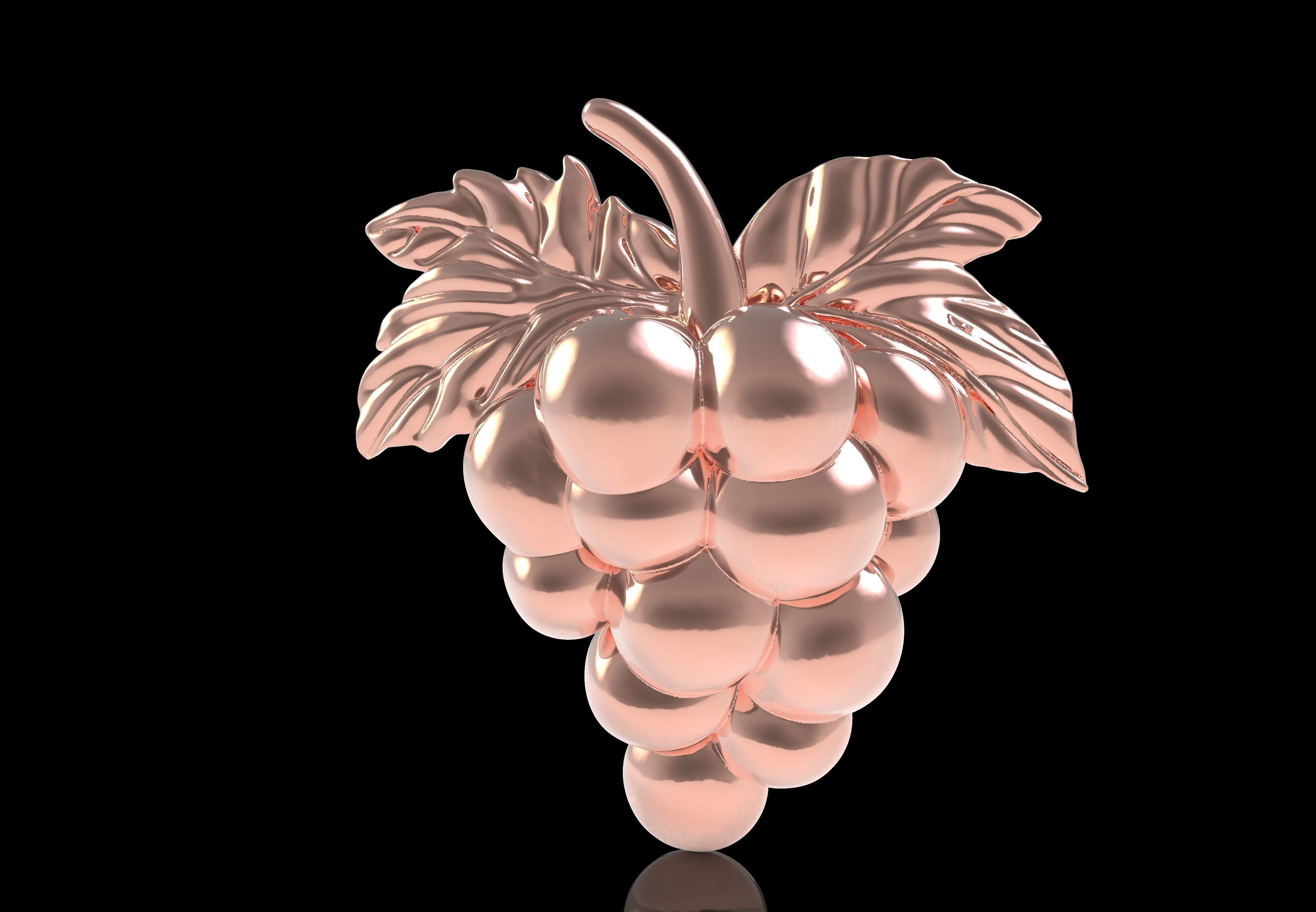 Grapes Half 3d Model 3D print model_14