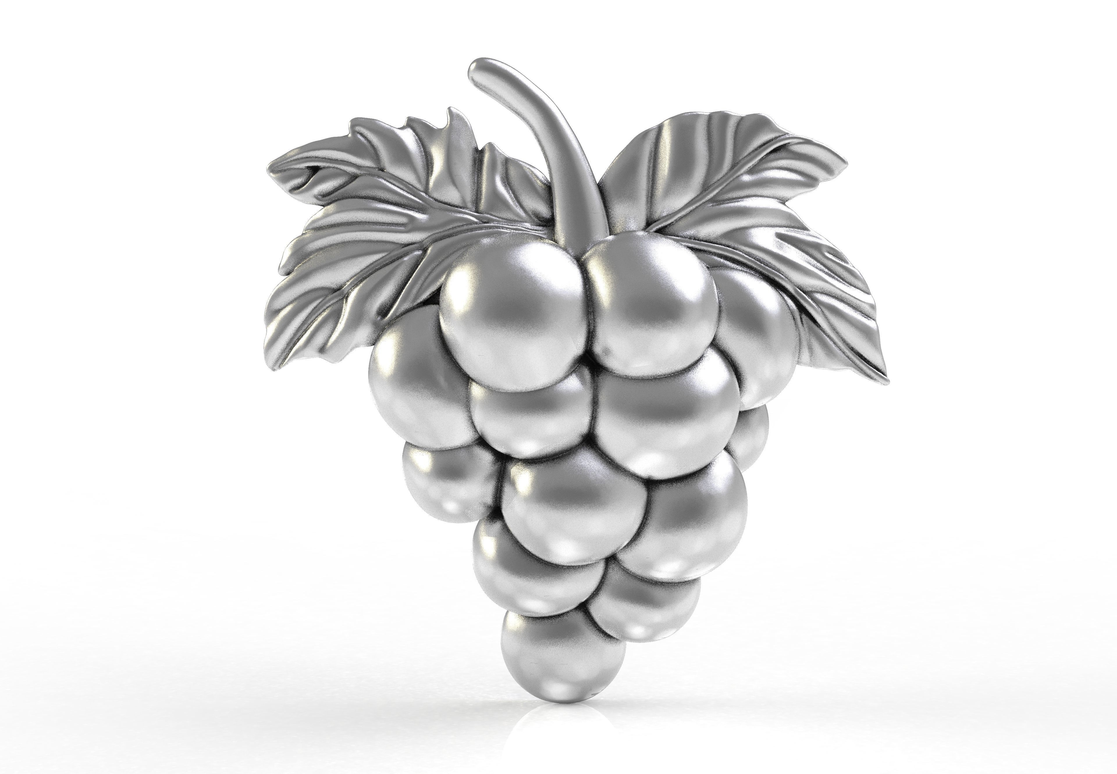 Grapes Half 3d Model 3D print model_6