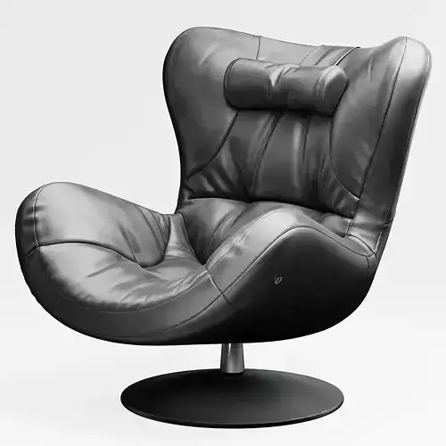 Natuzzi Italia Sound Swivel Armchair Warm Taupe