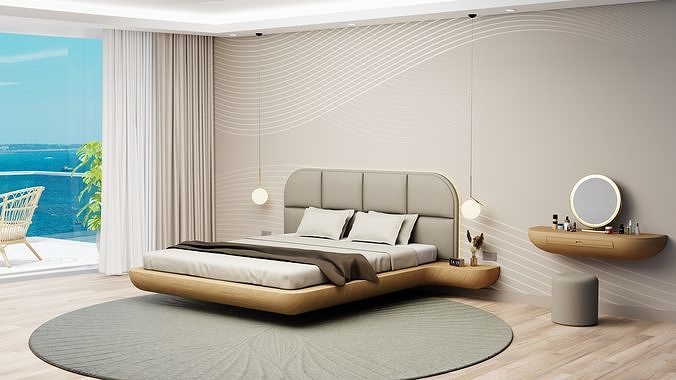 Realistic Bed 3D Model Free 3D model
