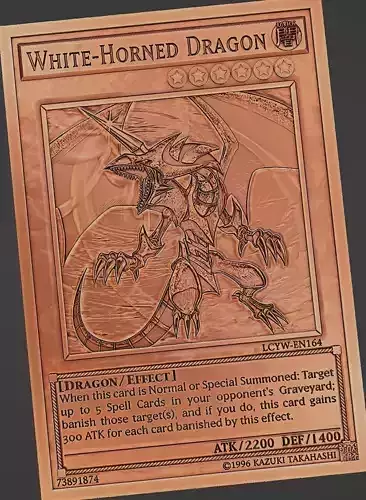 White-Horned Dragon - yu-gi-oh
