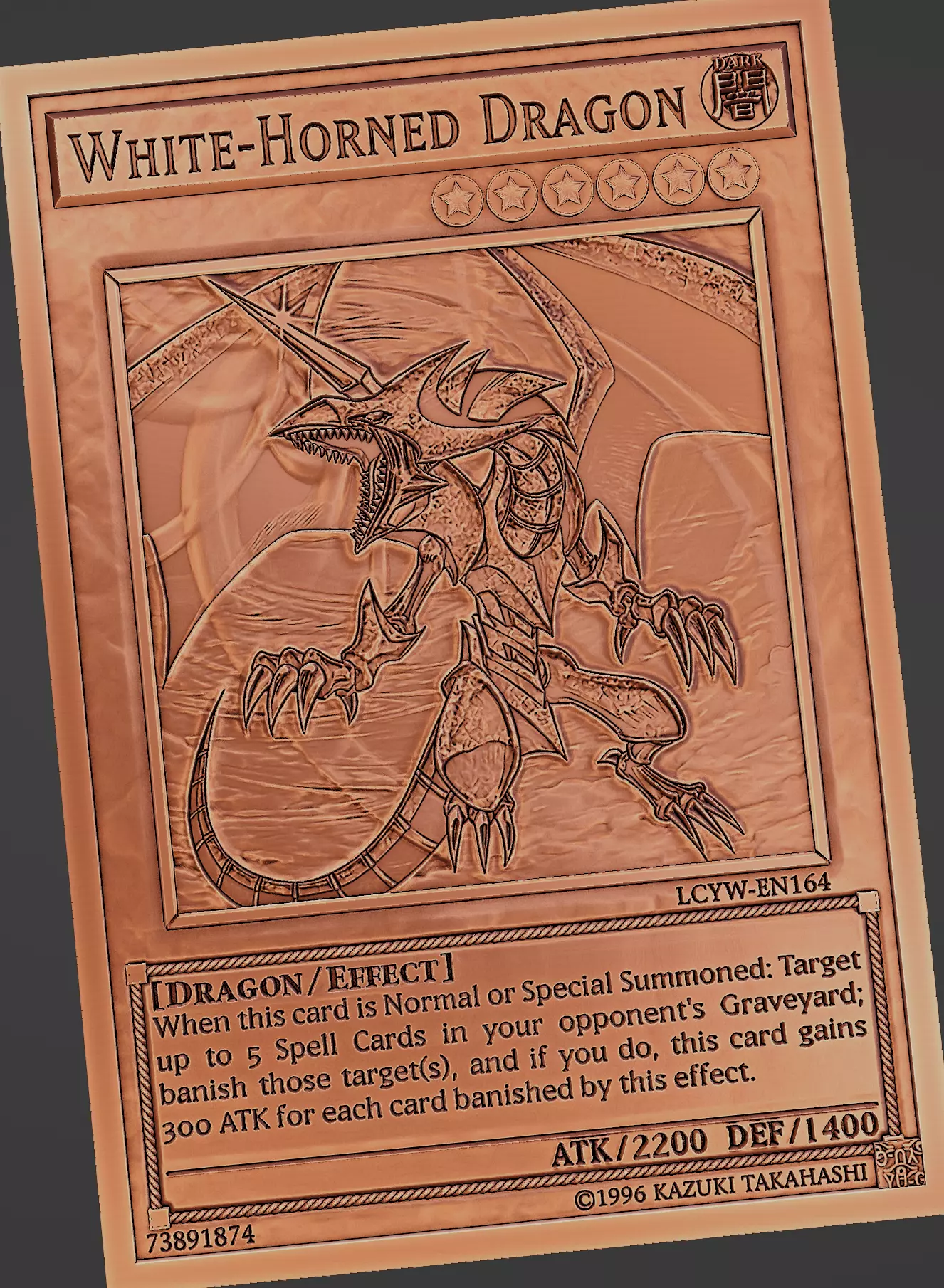 White-Horned Dragon - yu-gi-oh Free 3D print model