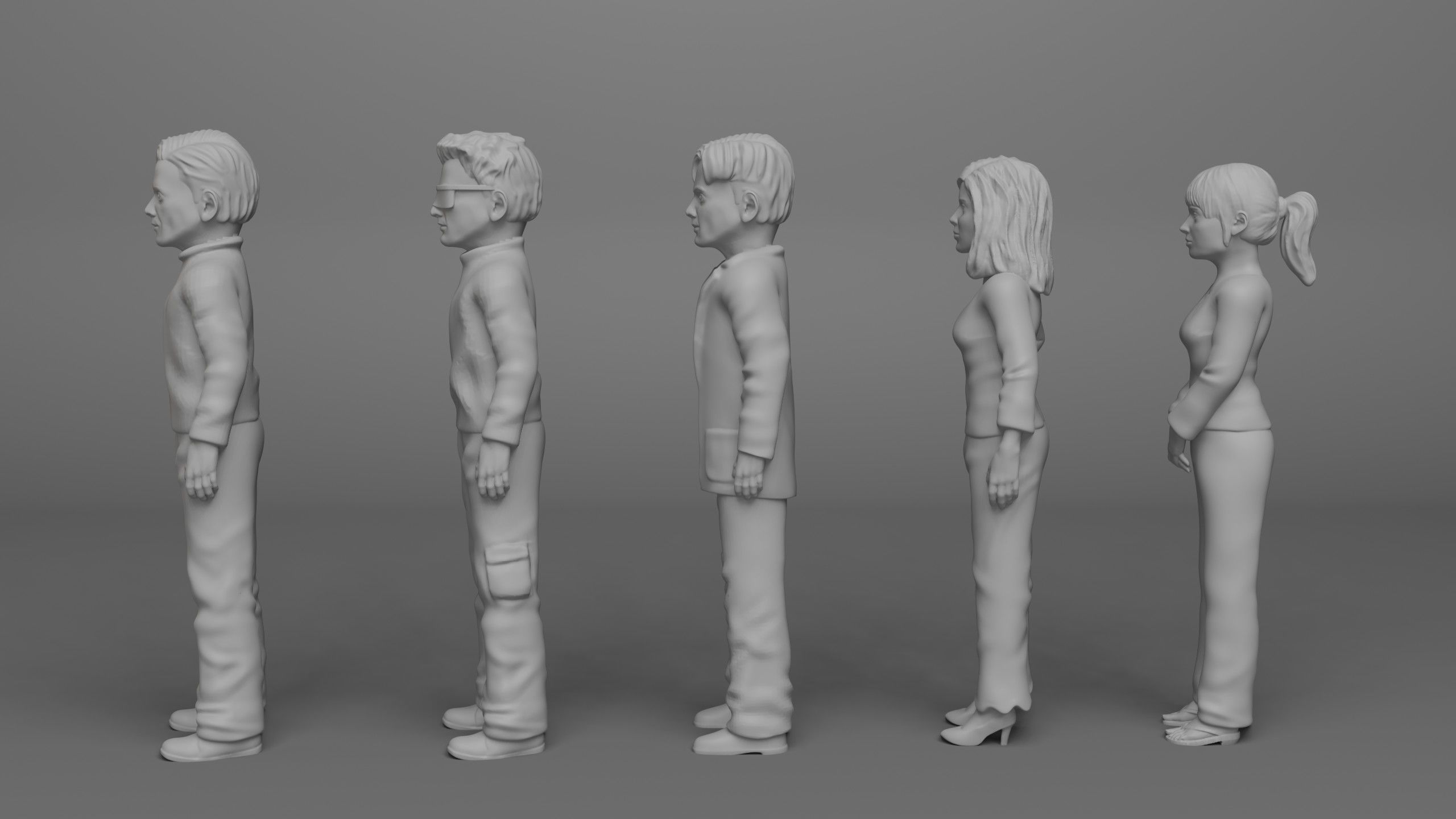 The Team America Casual Outfit Set 3D print model_4