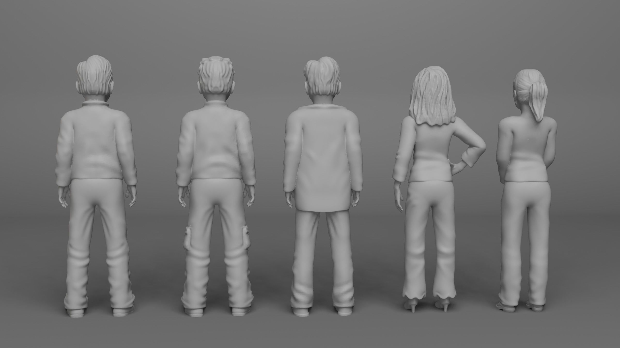 The Team America Casual Outfit Set 3D print model_3