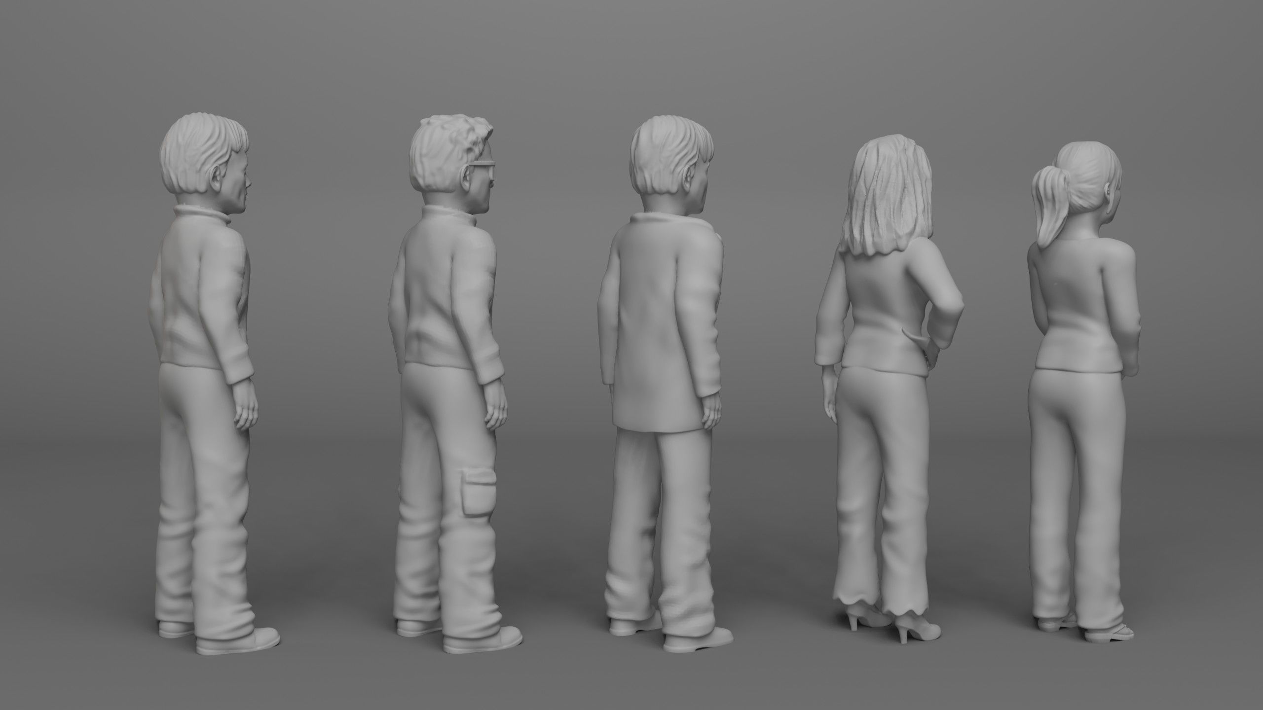 The Team America Casual Outfit Set 3D print model_2