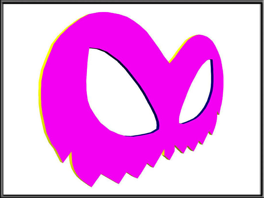 Nightmare Mask Flat Low-poly 3D model_3