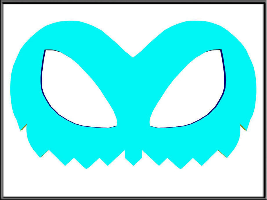 Nightmare Mask Flat Low-poly 3D model_1