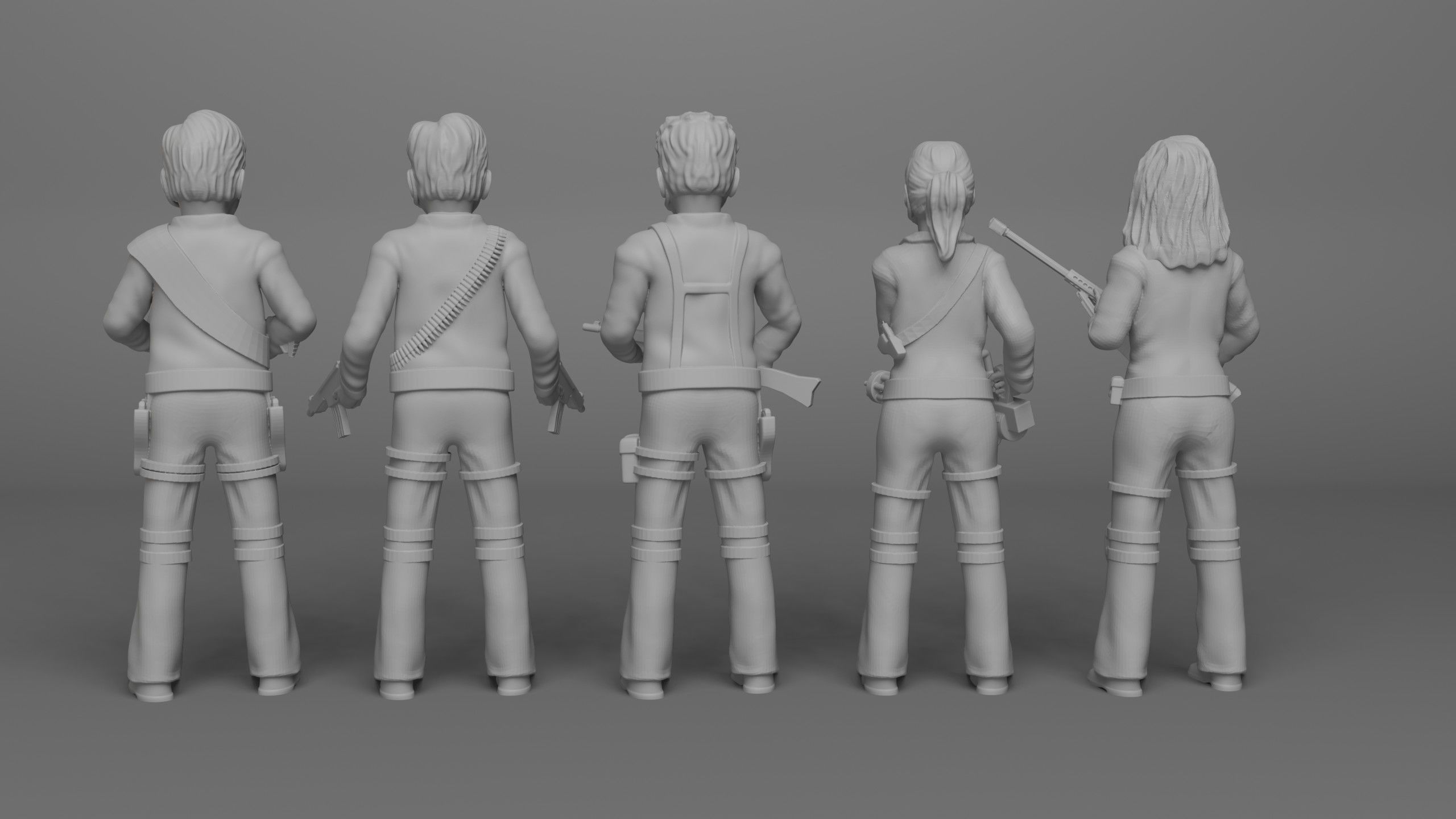 The Team America Military Outfit plus two characters pack 3D print model_3