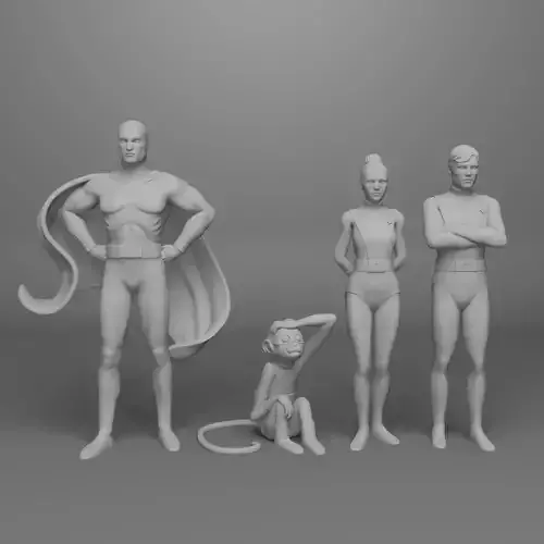 Space Ghost 1966 Characters Set of 4