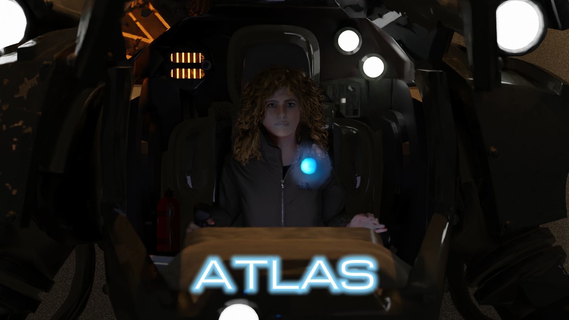 ATLAS  Jennifer Lopez  3D Character on Mech Suit  3D model_3