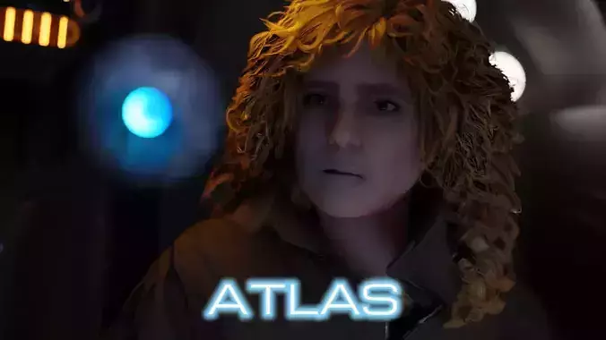 ATLAS  Jennifer Lopez  3D Character on Mech Suit  3D model