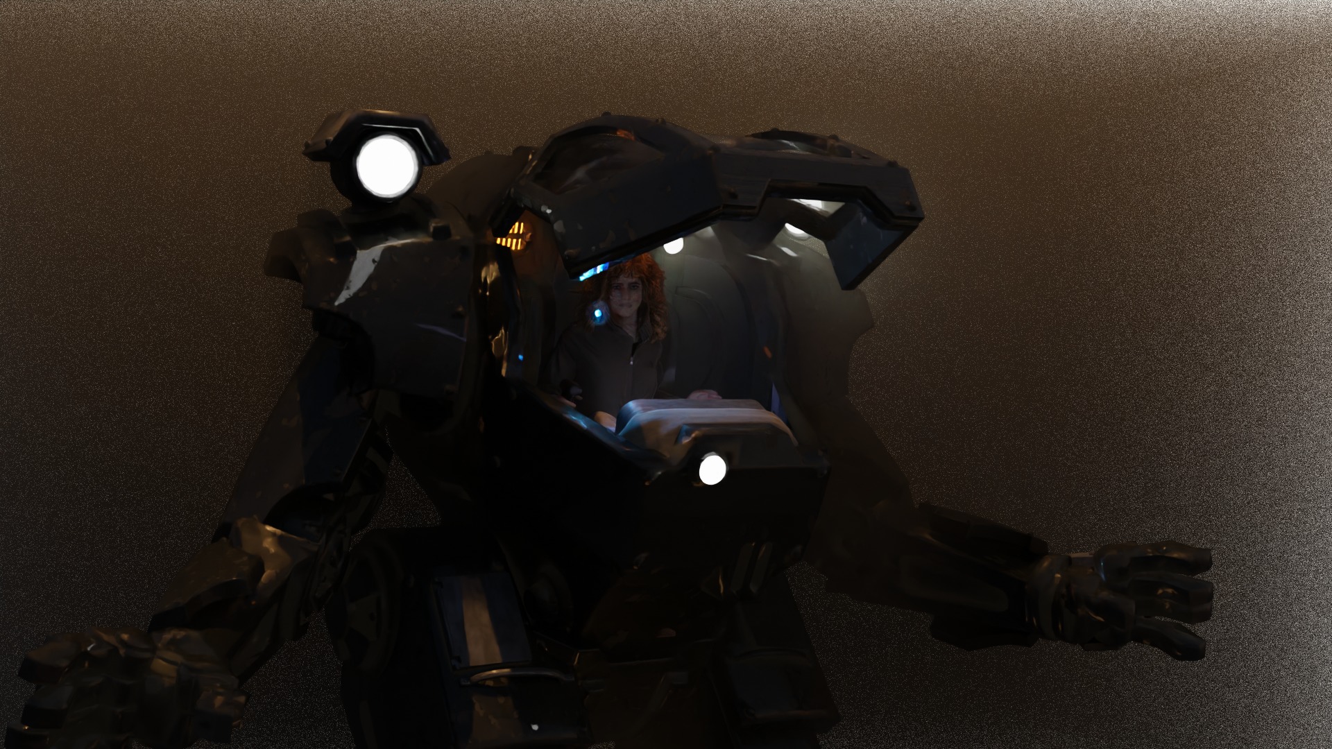 ATLAS  Jennifer Lopez  3D Character on Mech Suit  3D model_2