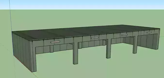 Garage Mlitare Free 3D model