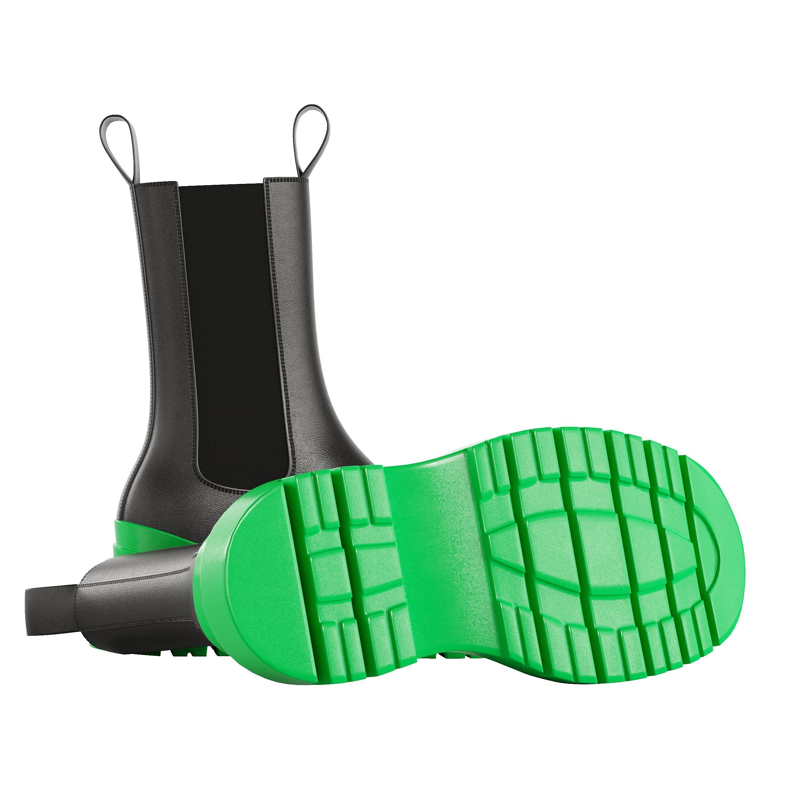 BOTTEGA VENETA THE TIRE BOOTS V2 Game-Ready Low-poly 3D model_4