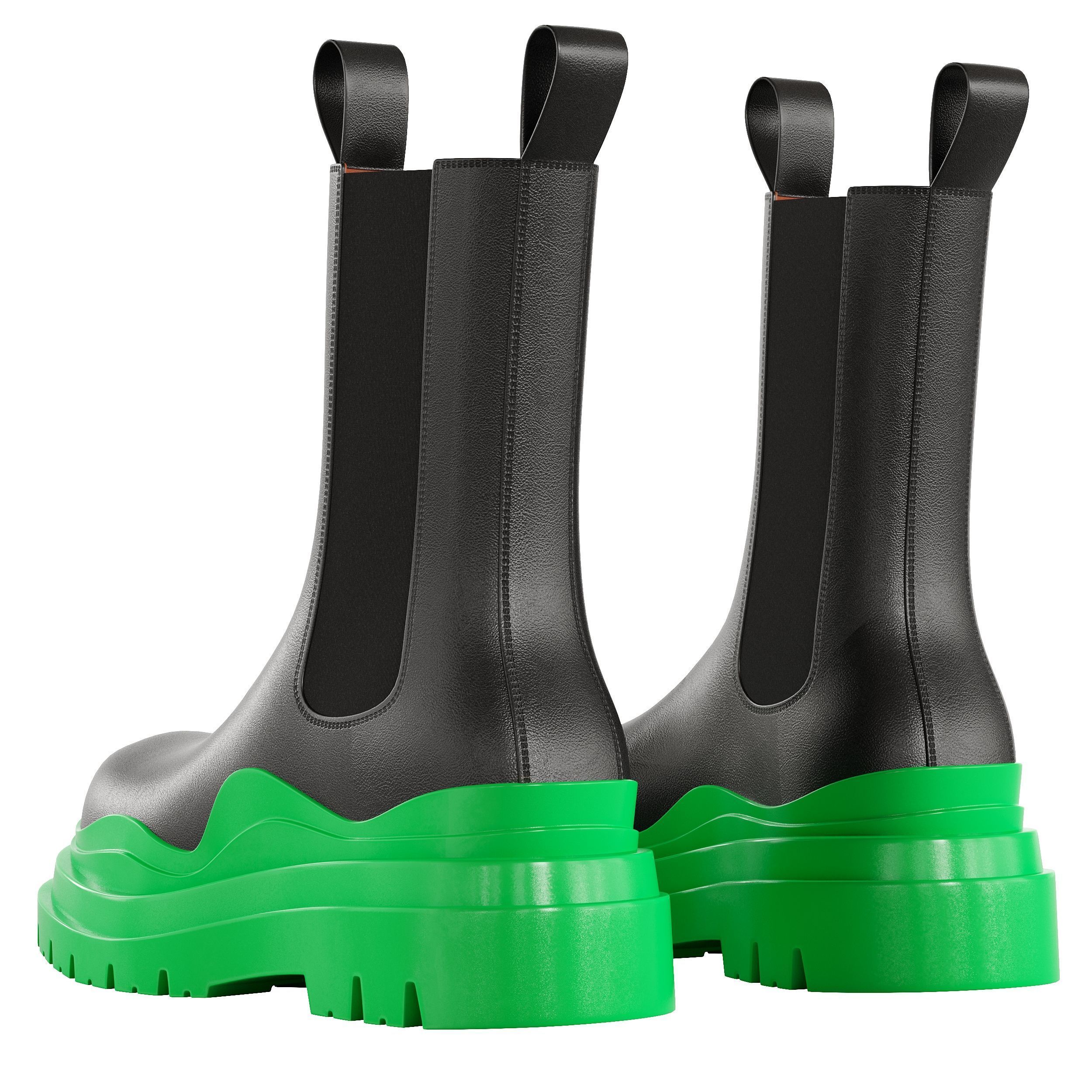 BOTTEGA VENETA THE TIRE BOOTS V2 Game-Ready Low-poly 3D model_3