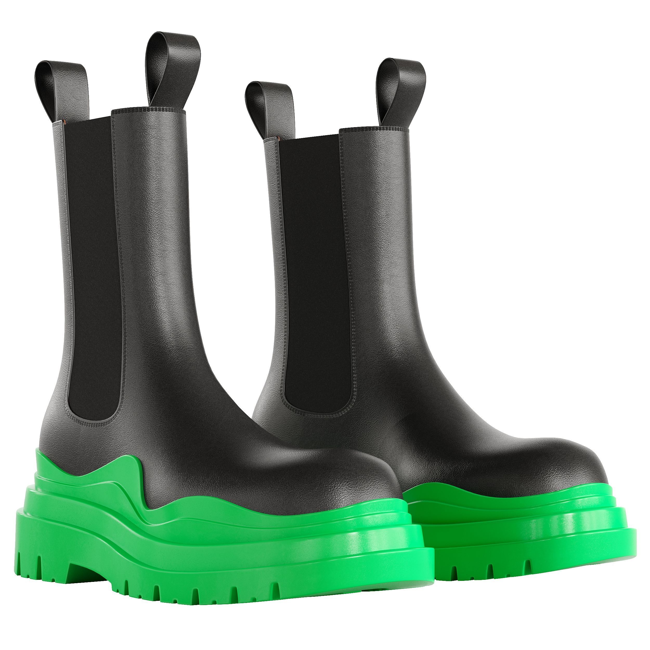 BOTTEGA VENETA THE TIRE BOOTS V2 Game-Ready Low-poly 3D model_2