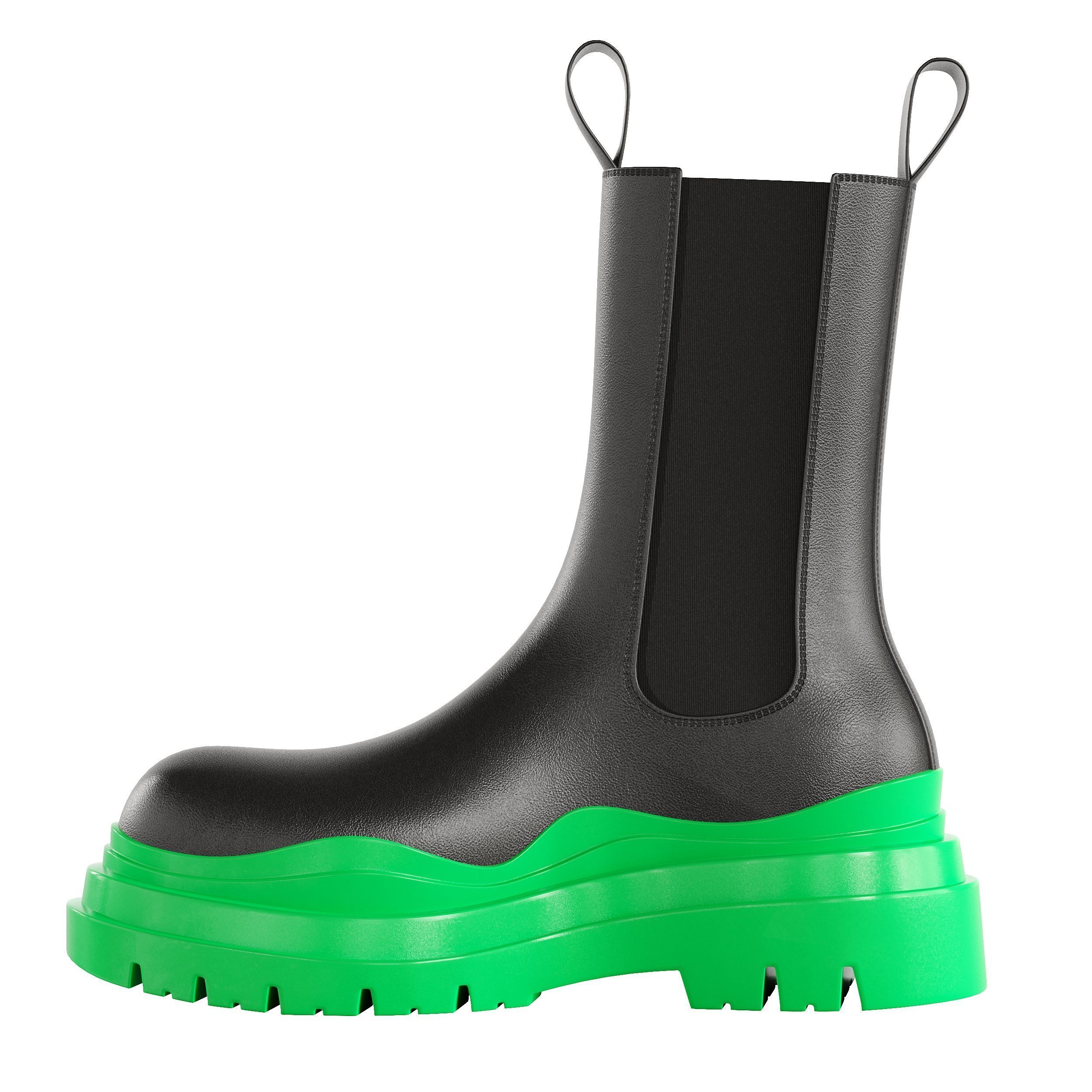 BOTTEGA VENETA THE TIRE BOOTS V2 Game-Ready Low-poly 3D model_7